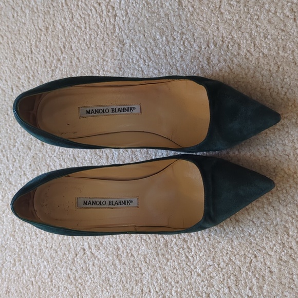 Manolo Blahnik BB 105 pump Forest Green size 37 - Picture 2 of 5